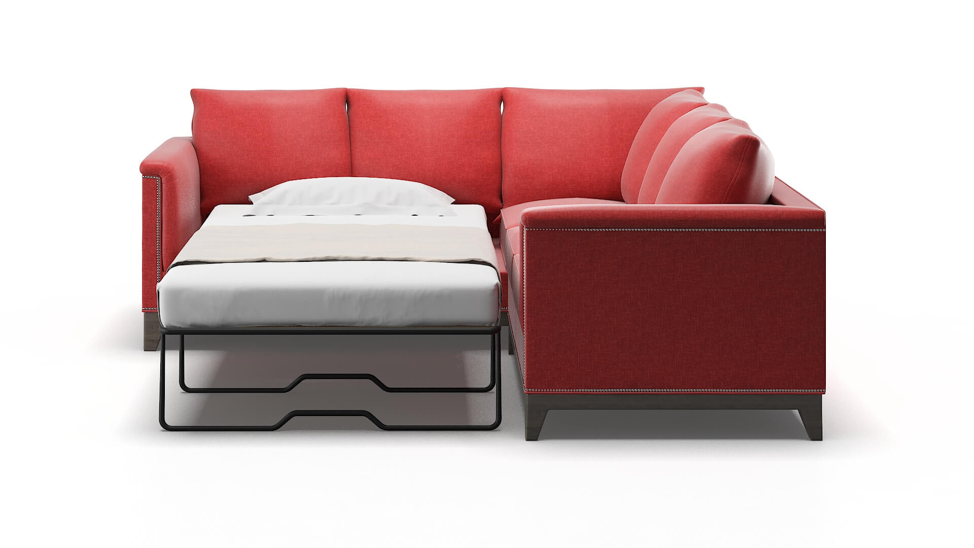 Sofia Keylargo Ruby Sectional Sleeper Espresso legs 1