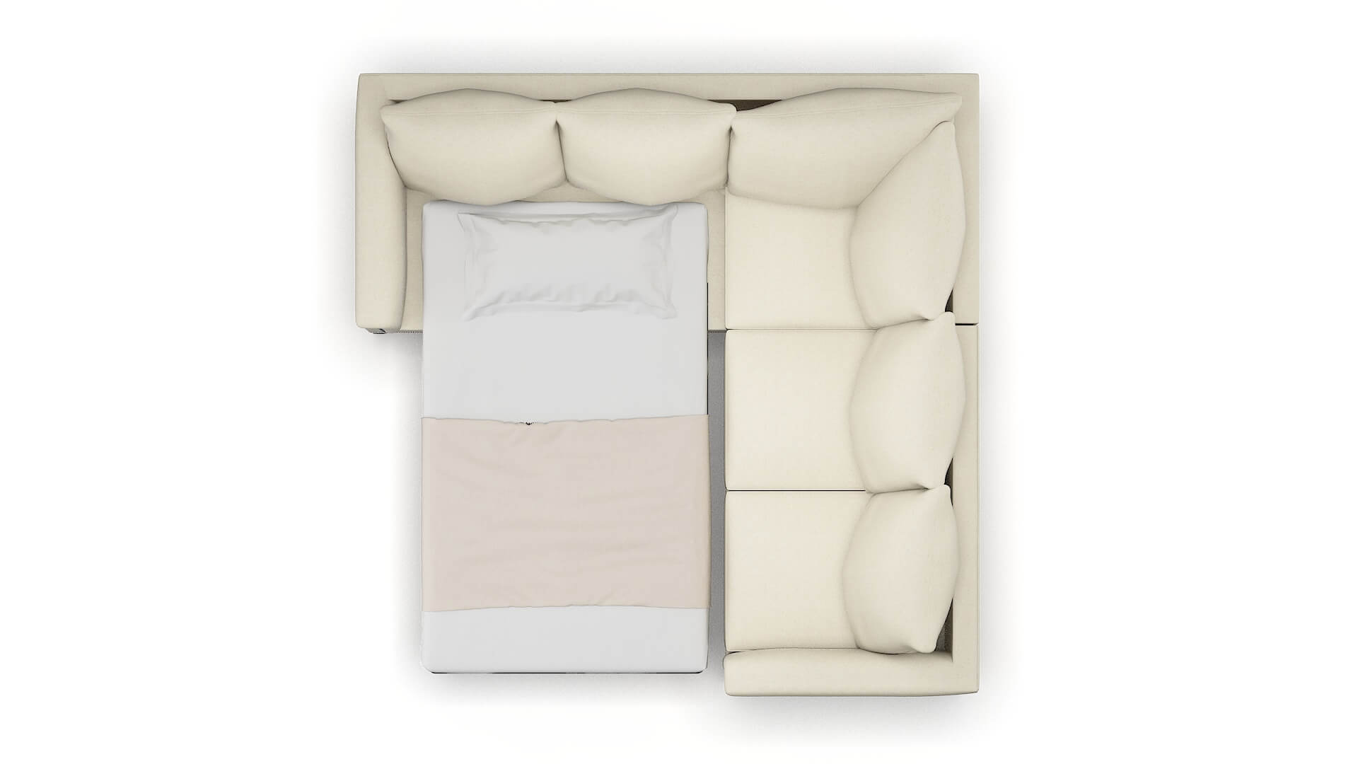 Sofia Lana Sand Sectional Sleeper Espresso legs 3