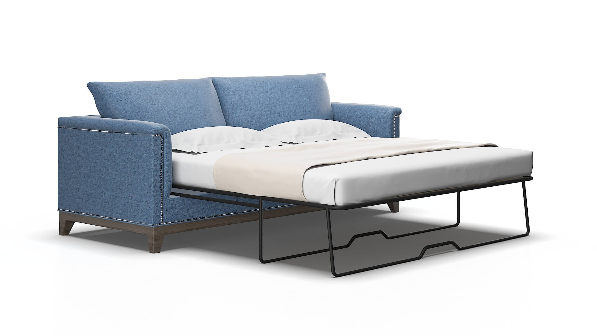 Sofia Leslie indigo Sofa sleeper Espresso Legs  2