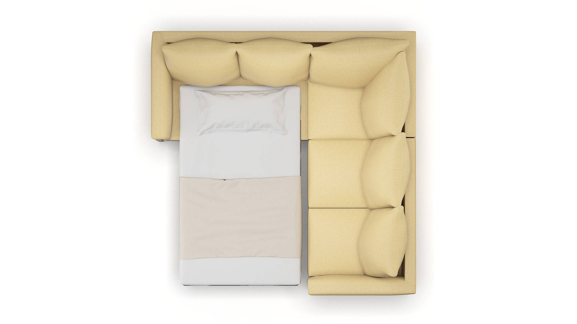 Sofia Malibu Maize Sectional Sleeper Espresso legs 3