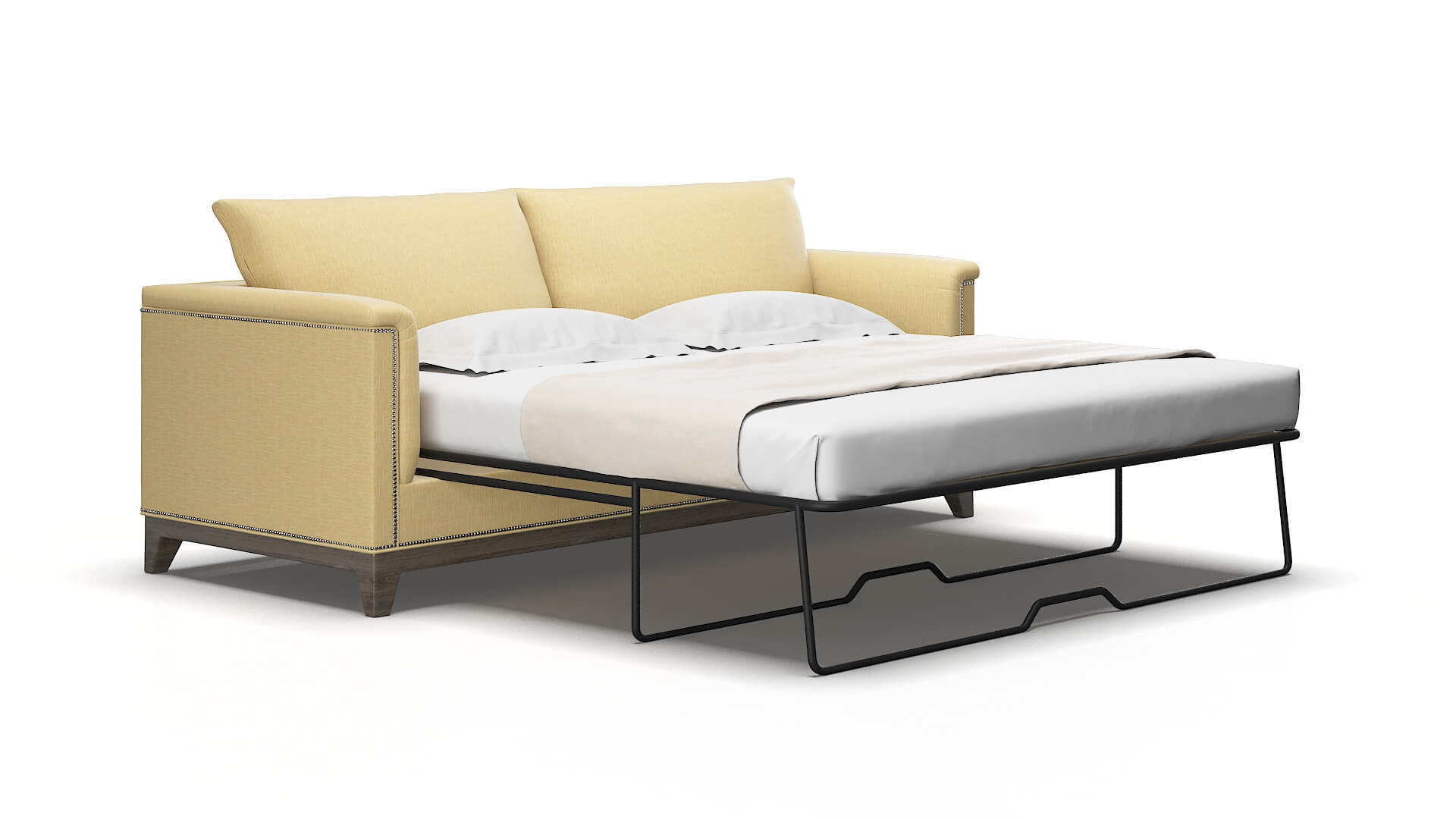 Sofia Malibu maize Sofa sleeper Espresso Legs  2