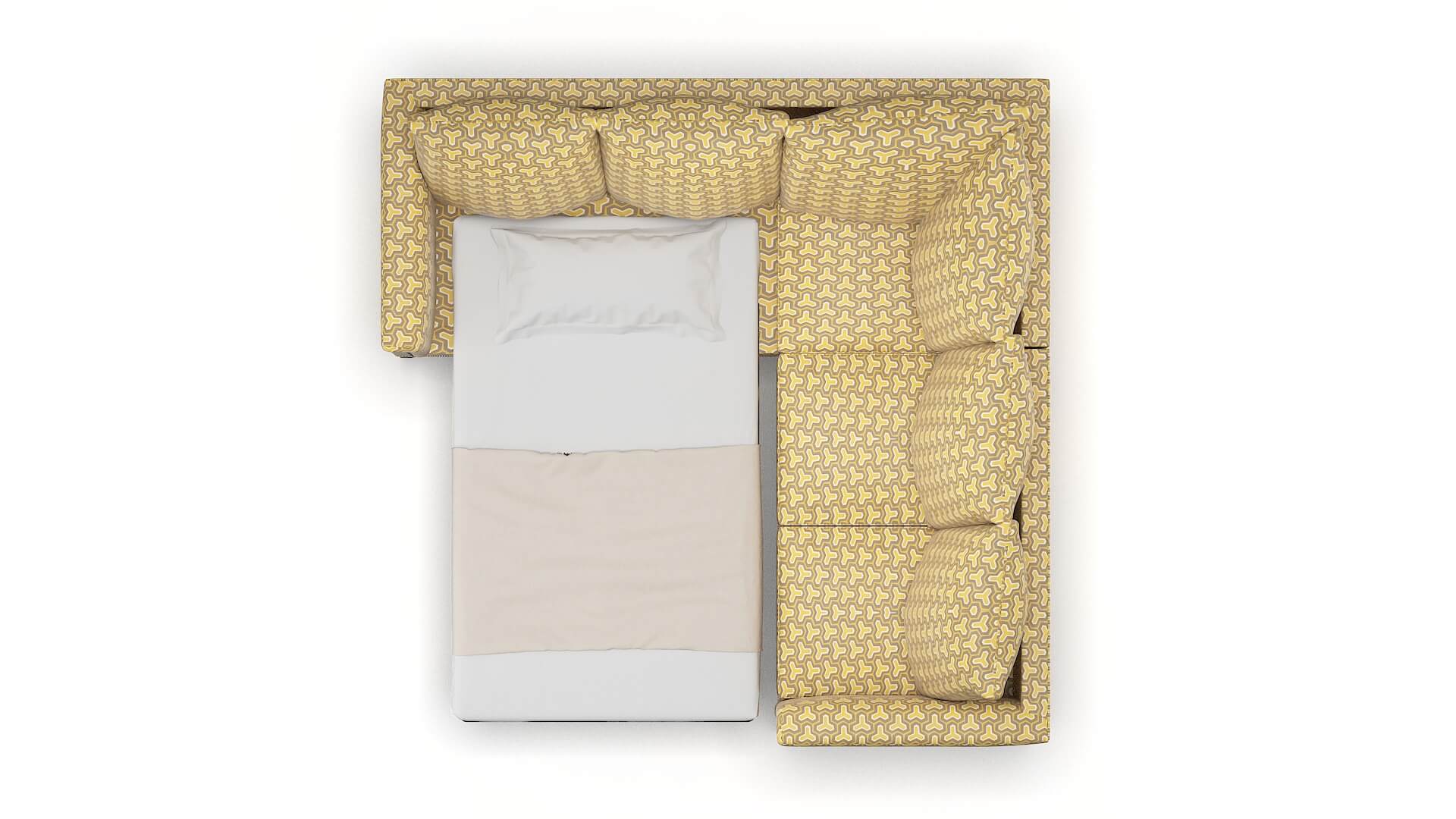 Sofia Merci Dijon Sectional Sleeper Espresso legs 3