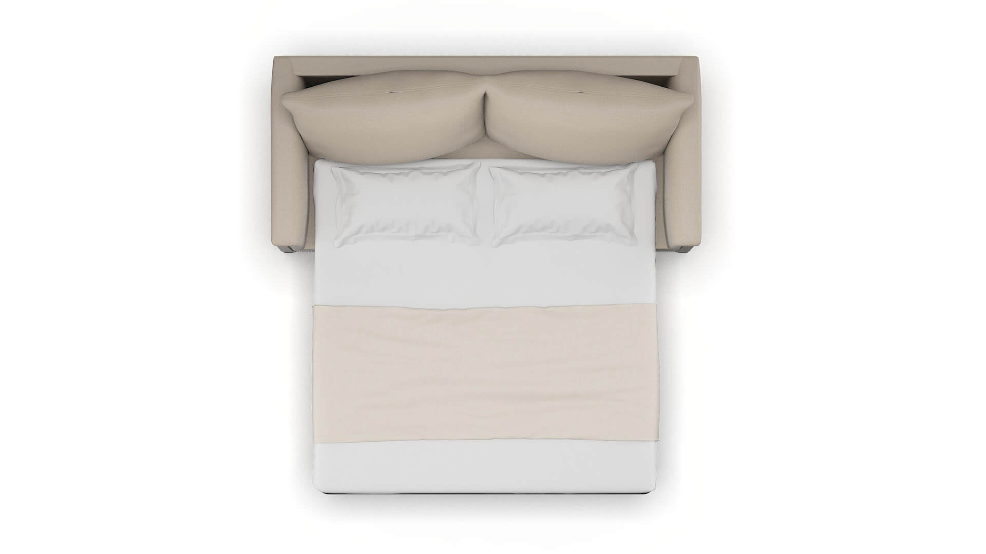 Sofia Naples Almond Sofa Sleeper Espresso legs 3