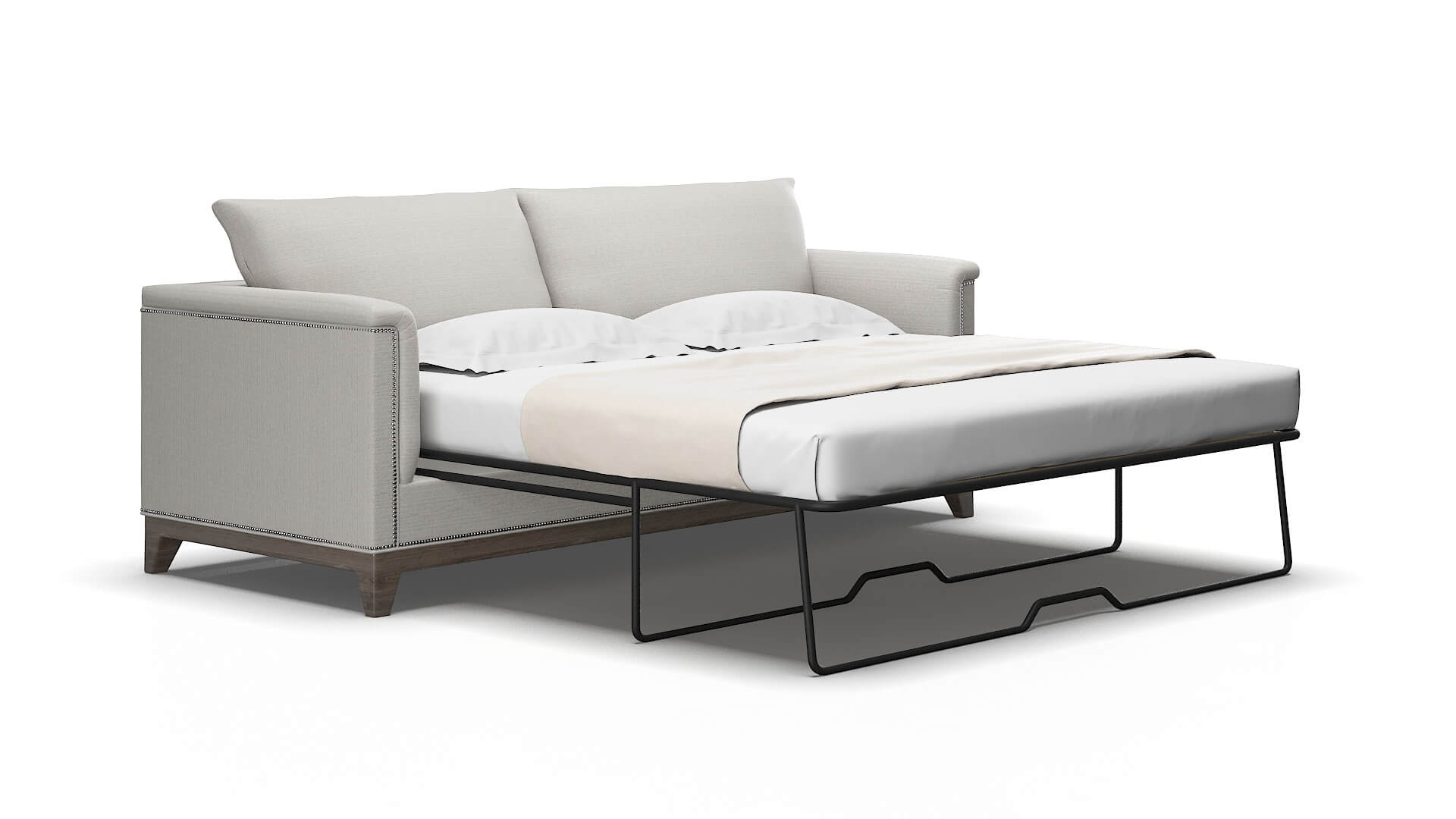Sofia Naples Ash Sofa Sleeper Espresso legs 2