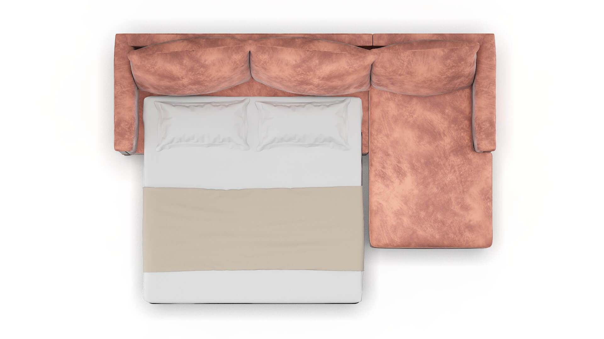 Sofia Naples Blush Panel Sleeper Espresso legs 3