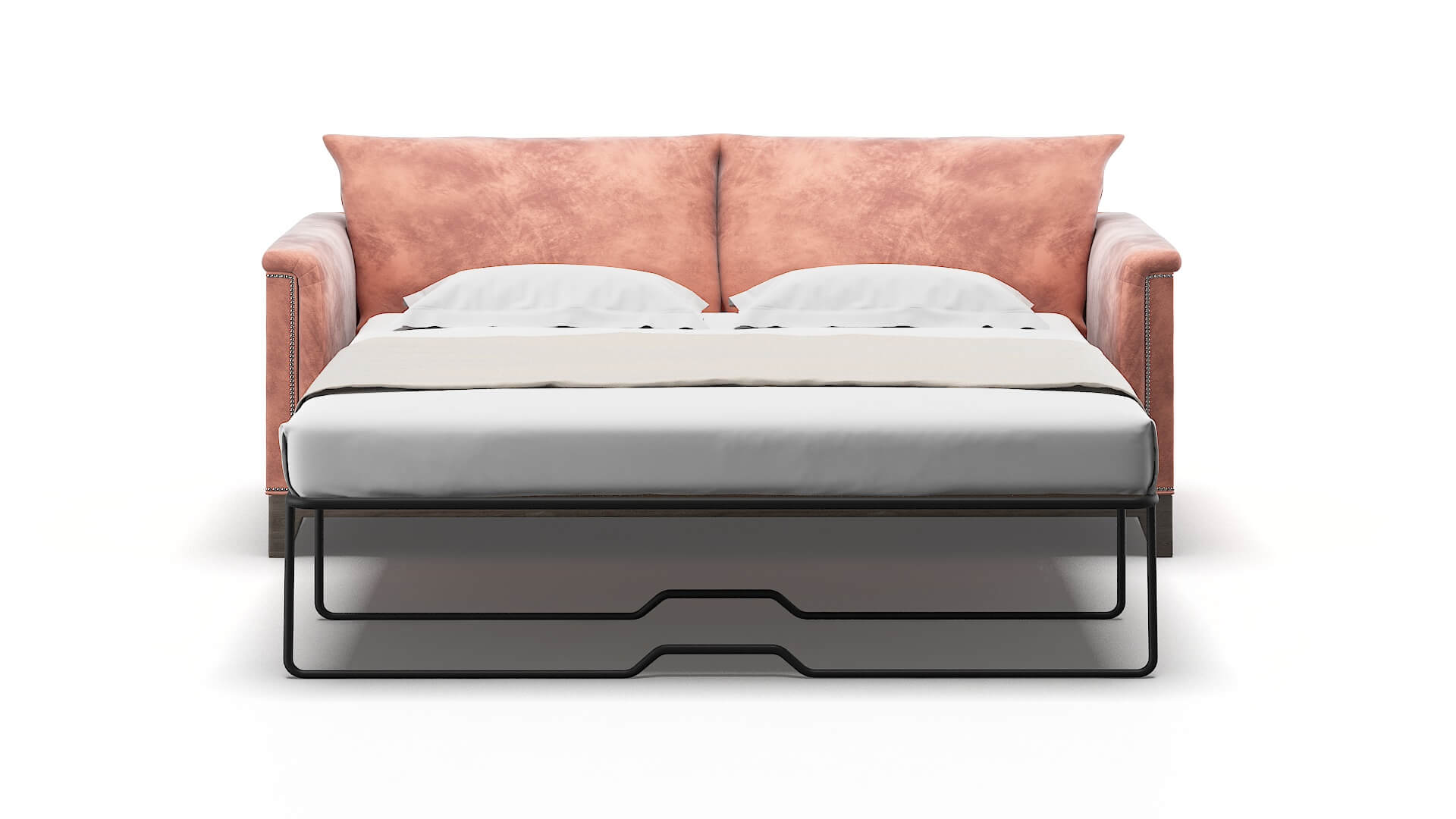 Sofia Naples Blush Sofa Sleeper Espresso legs 1