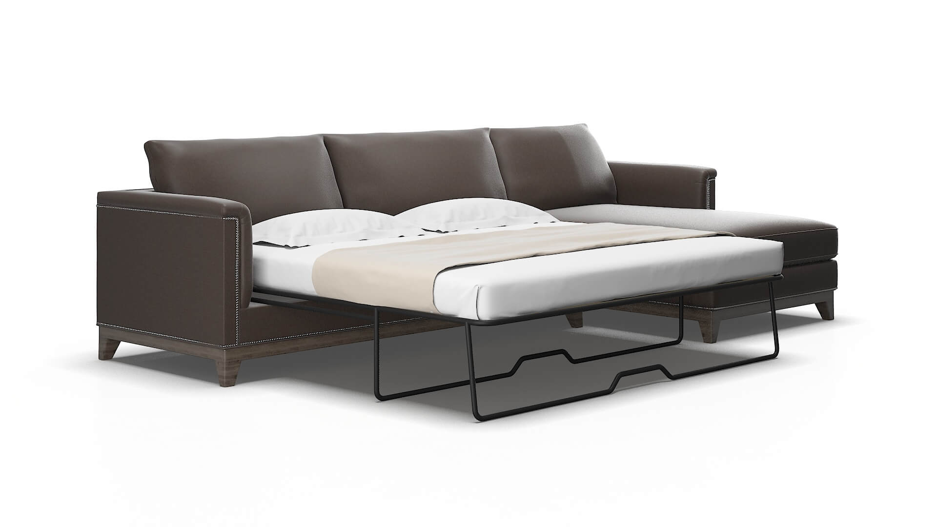 Sofia Naples graphite Panel sleeper Espresso Legs  2