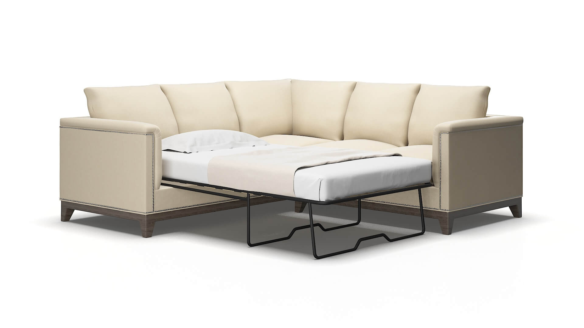 Sofia Noble buckwheat Sectional sleeper Espresso Legs  2