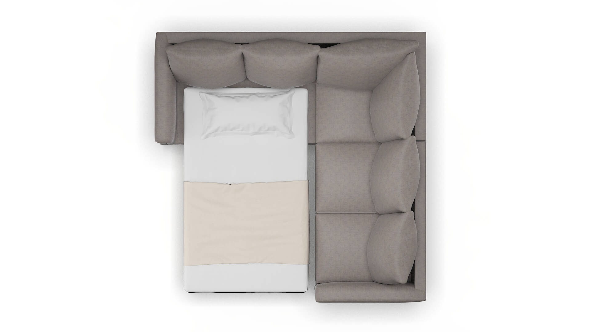 Sofia Noble Otter Sectional Sleeper Espresso legs 3