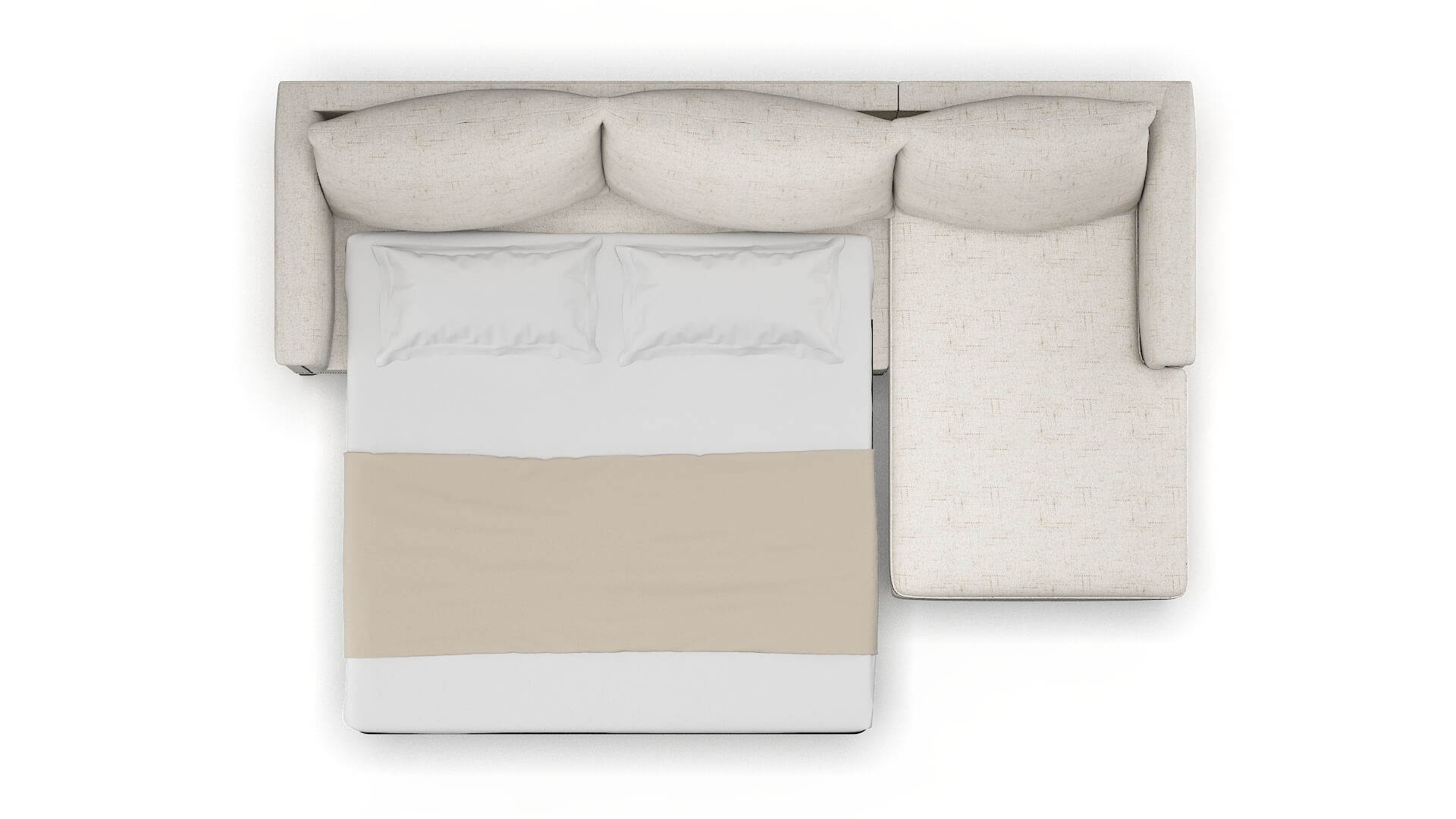 Sofia Oceanside Natural Panel Sleeper Espresso legs 3