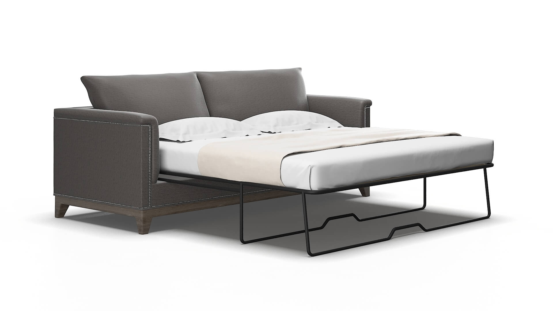 Sofia Oscar charcoal Sofa sleeper Espresso Legs  2