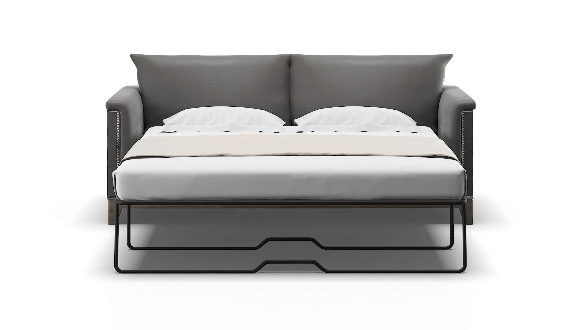 Sofia Oscar Grey Sofa Sleeper Espresso legs 1
