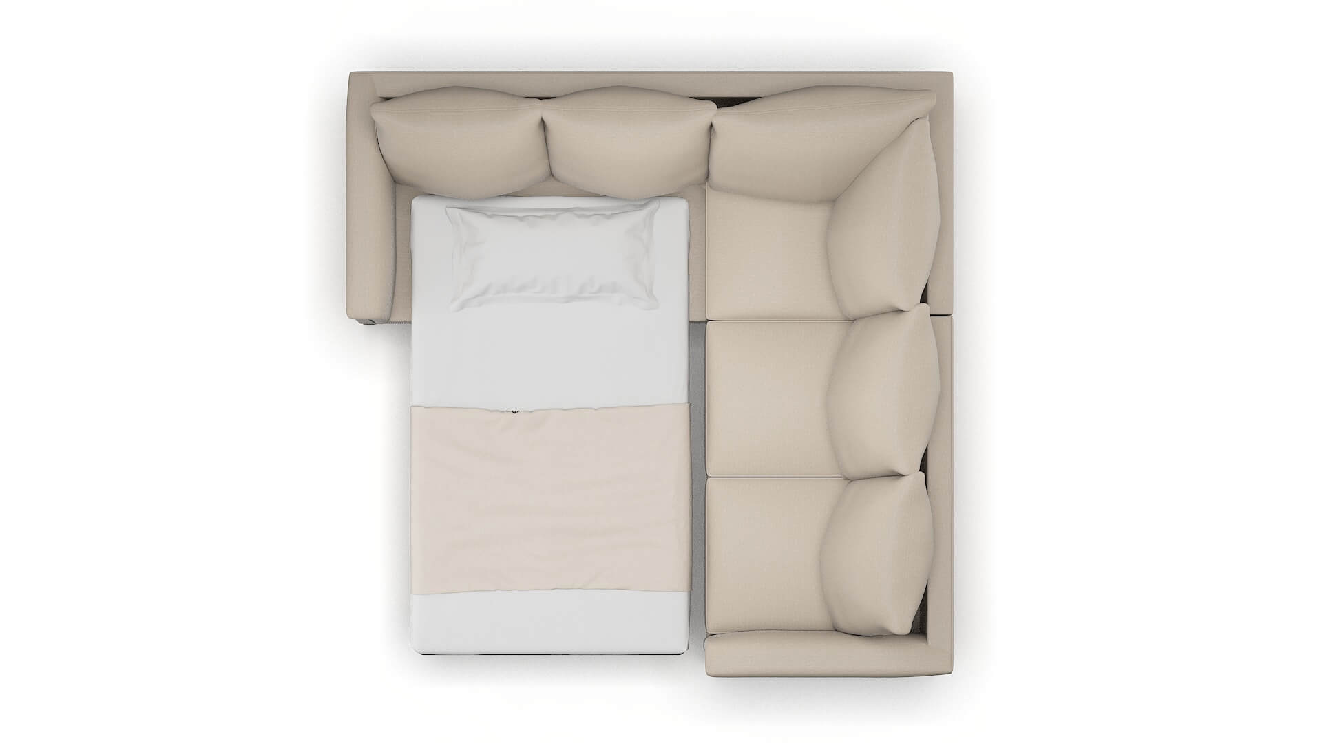 Sofia Oscar Linen Sectional Sleeper Espresso legs 3