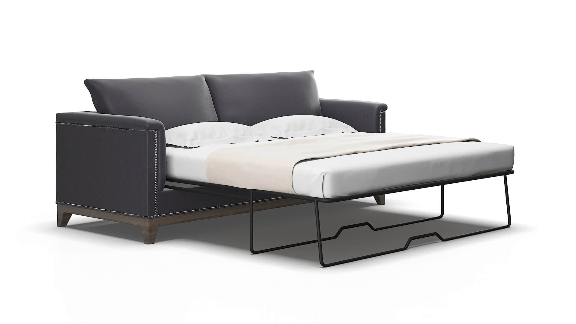 Sofia Parker charcoal Sofa sleeper Espresso Legs  2