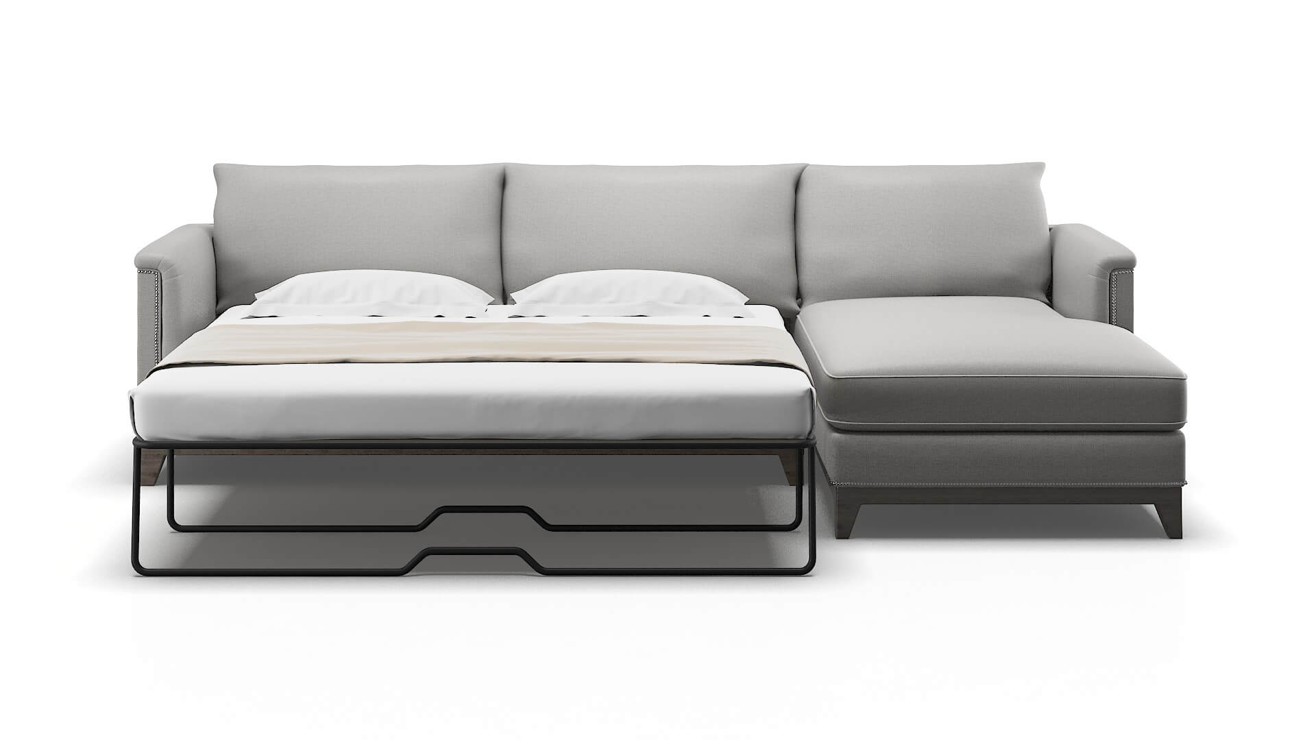 Sofia Parker Silver Panel Sleeper Espresso legs 1