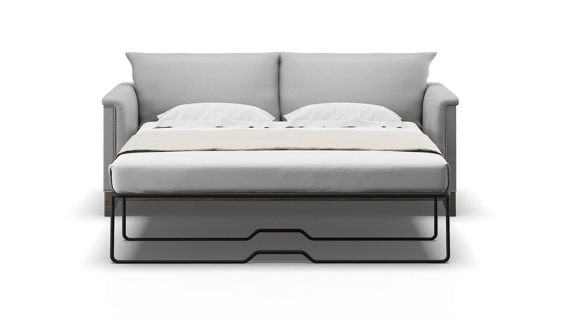 Sofia Parker Silver Sofa Sleeper Espresso legs 1