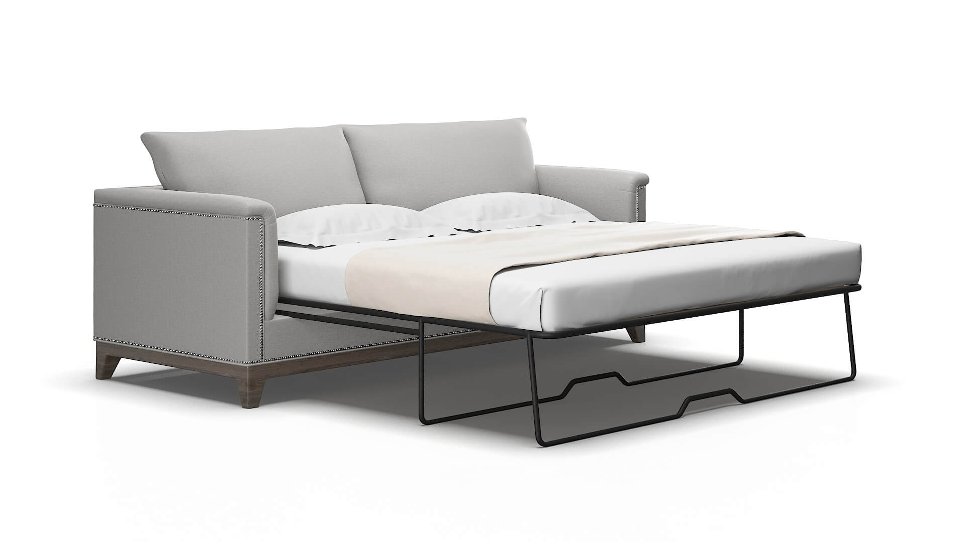Sofia Parker silver Sofa sleeper Espresso Legs  2