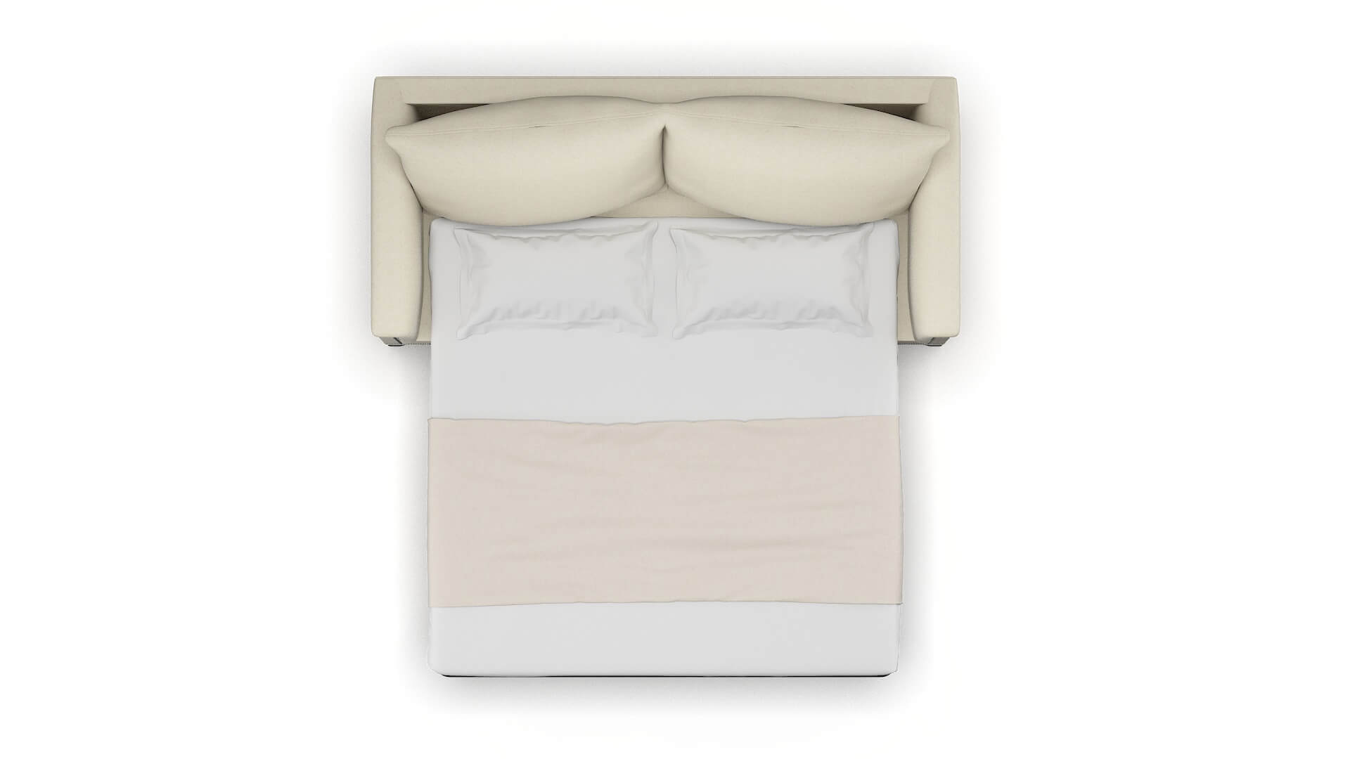 Sofia Phoenix Ivory Sofa Sleeper Espresso legs 3