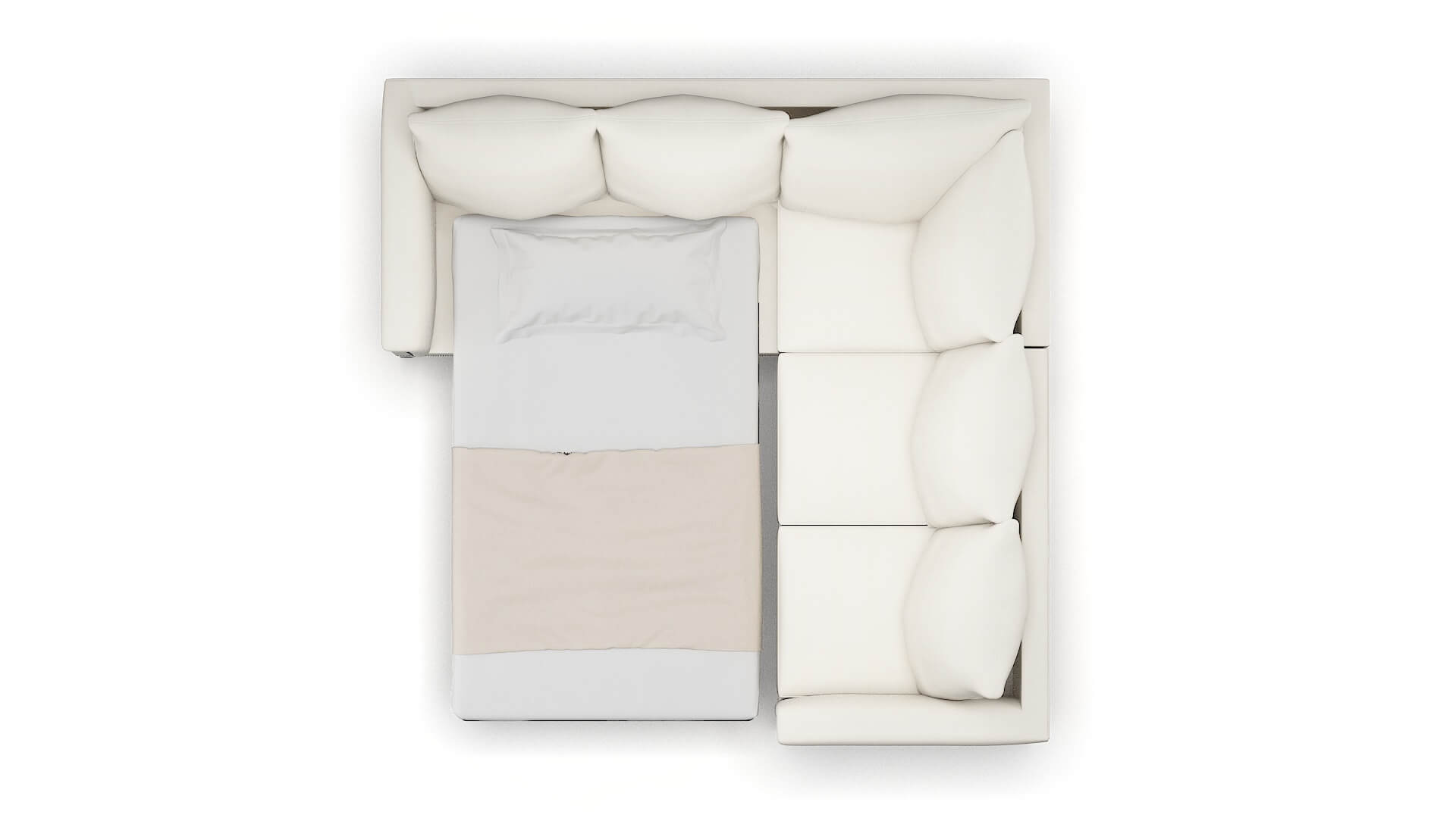 Sofia R_prize Cream Sectional Sleeper Espresso legs 3