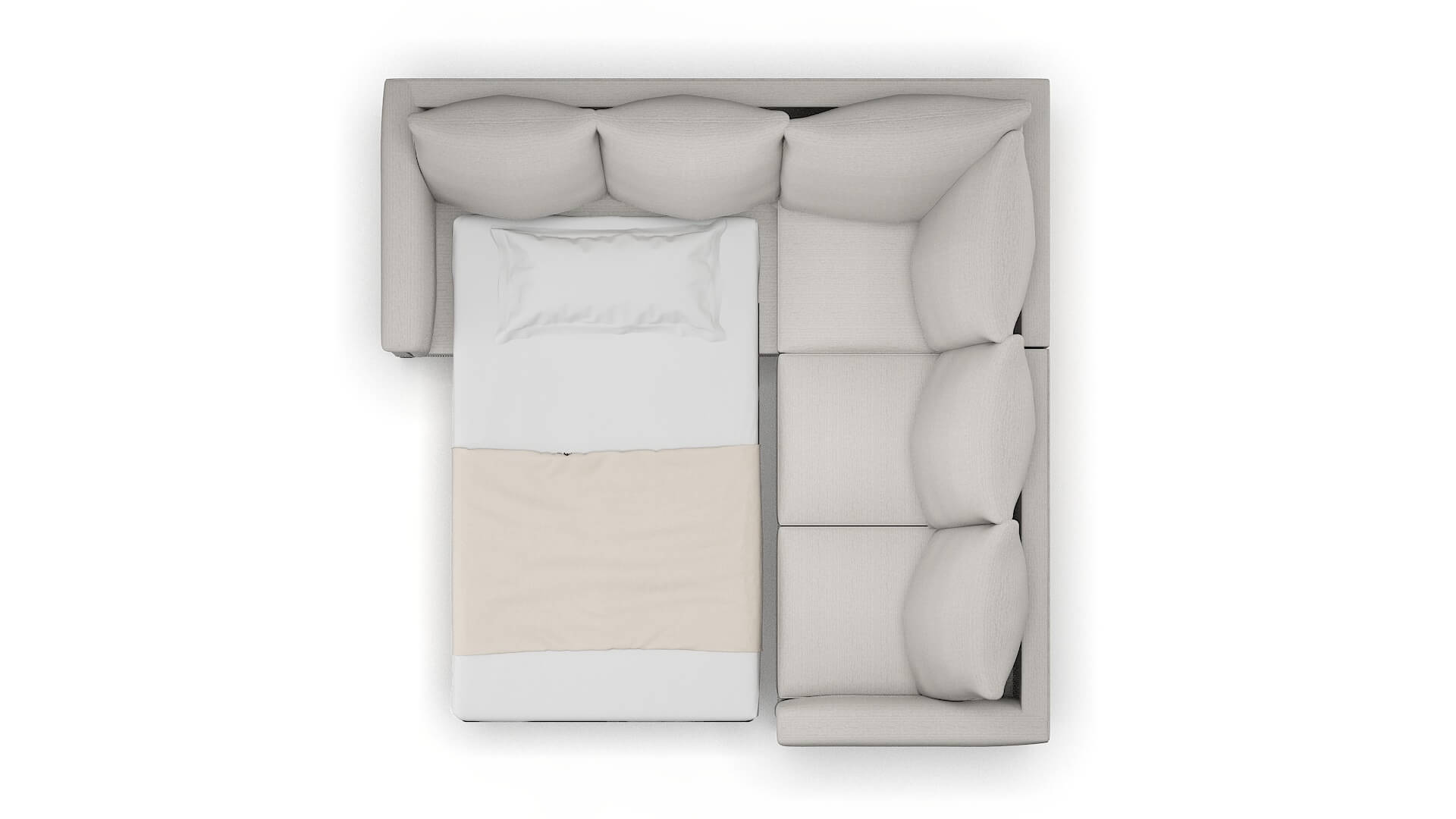 Sofia Redondo Stone Sectional Sleeper Espresso legs 3