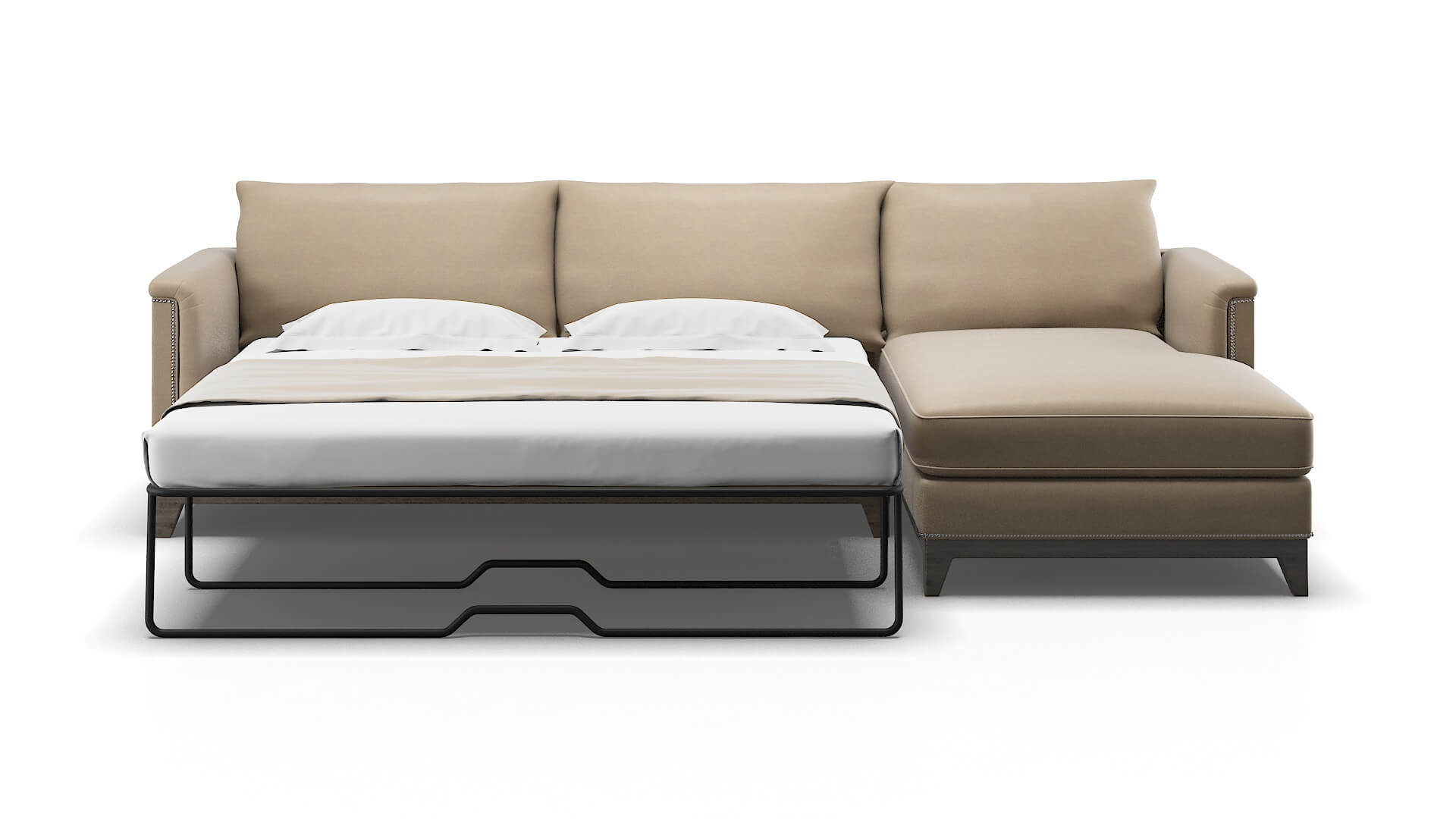 Sofia Rocket Cappuccino Panel Sleeper Espresso legs 1