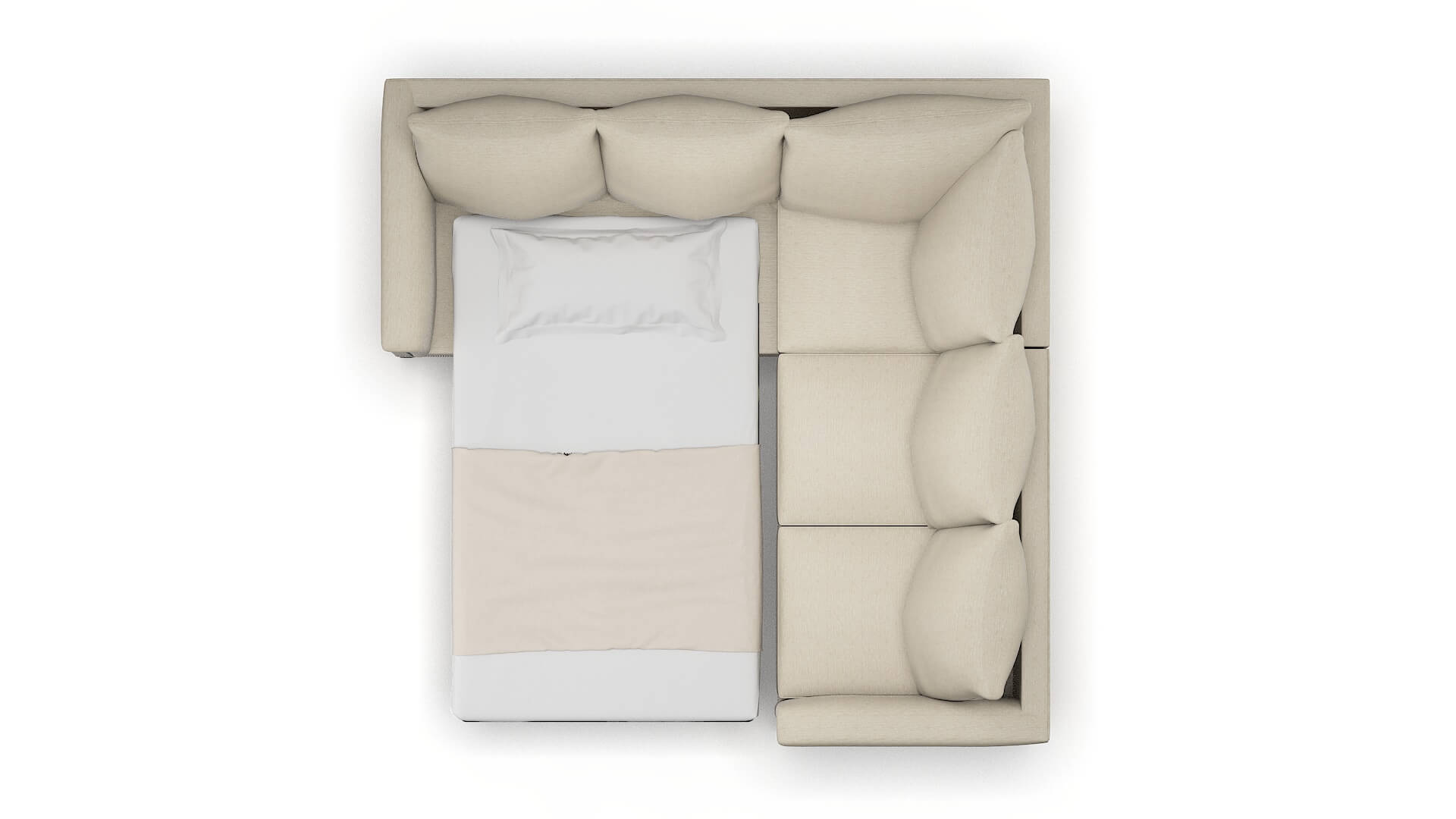 Sofia Rocket Dove Sectional Sleeper Espresso legs 3