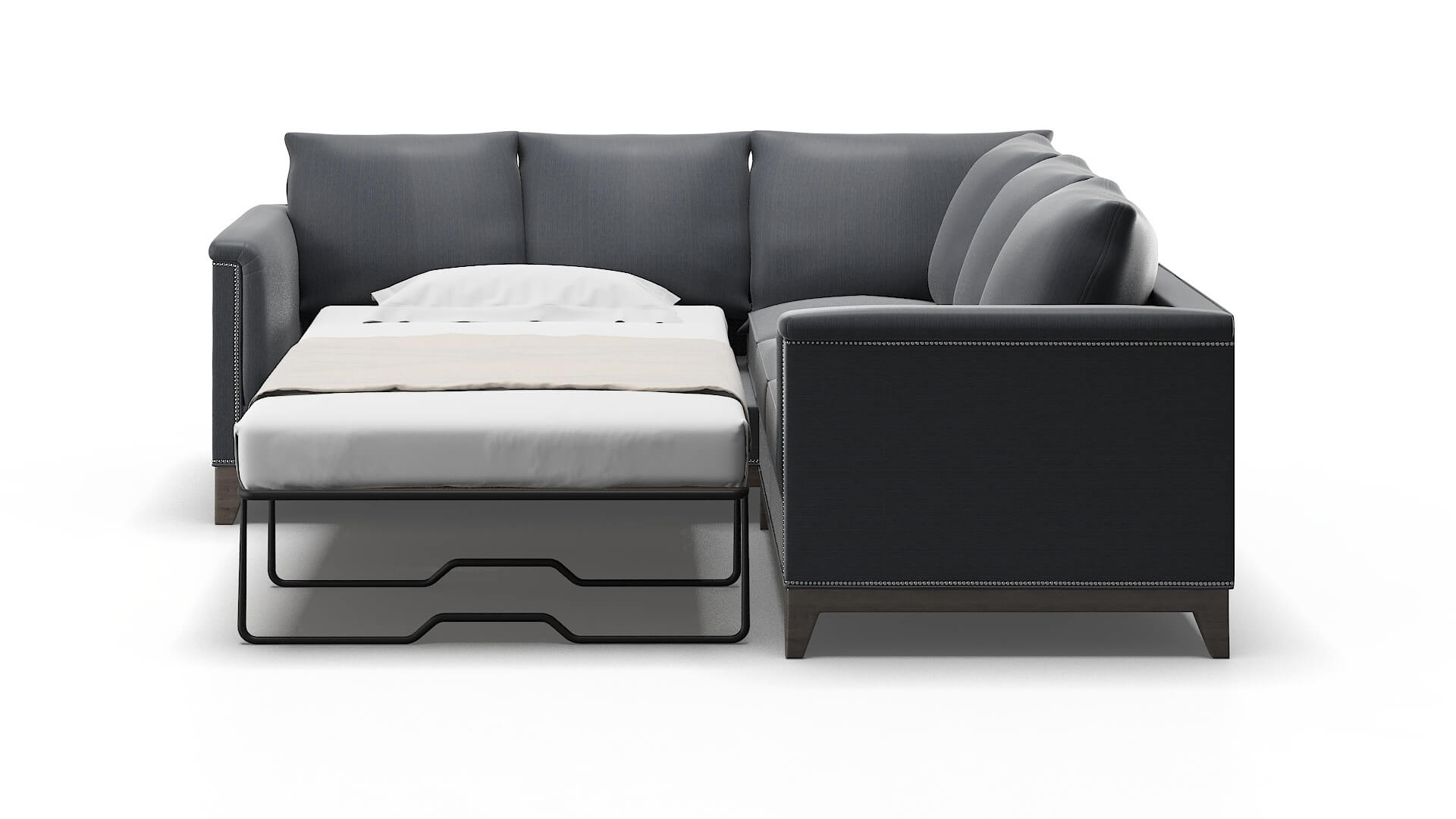 Sofia Rocket Eclipse Sectional Sleeper Espresso legs 1