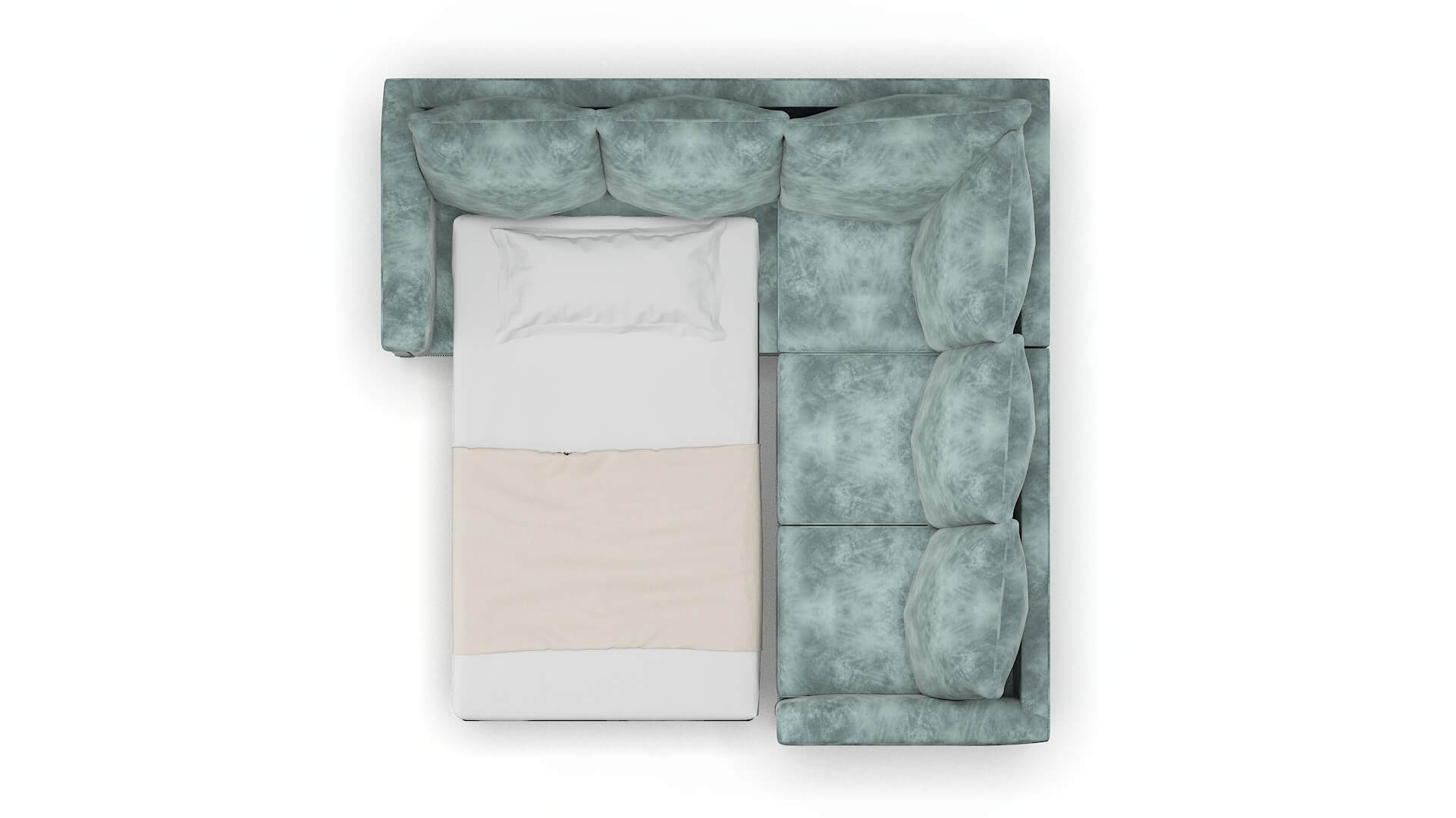 Sofia Royale Cloud Sectional Sleeper Espresso legs 3