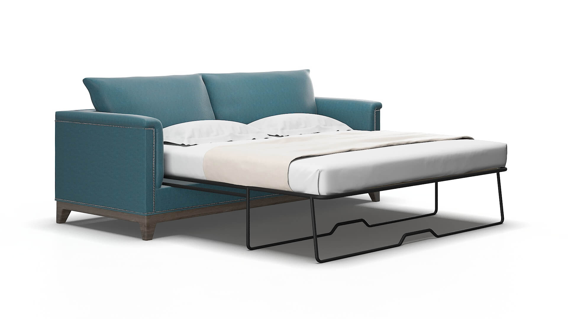 Sofia Royale electric_blue Sofa sleeper Espresso Legs  2