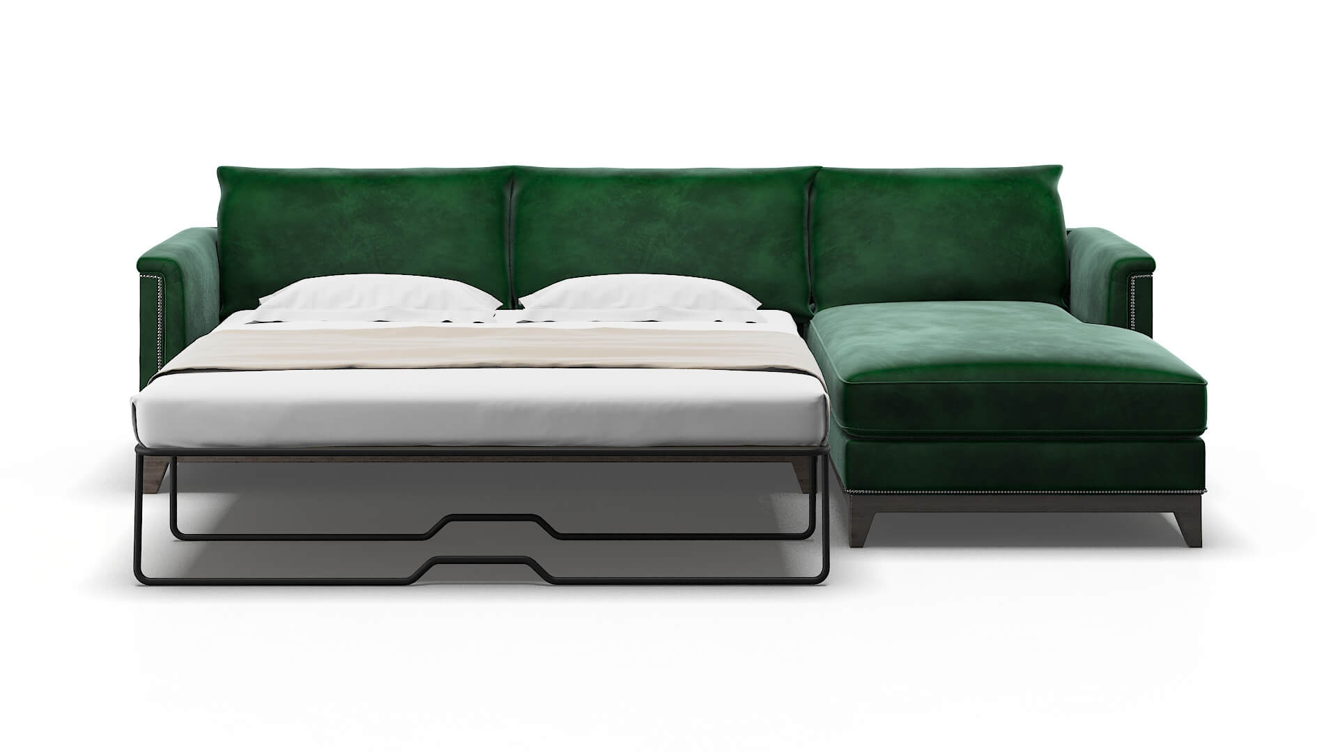 Sofia Royale Evergreen Panel Sleeper Espresso legs 1