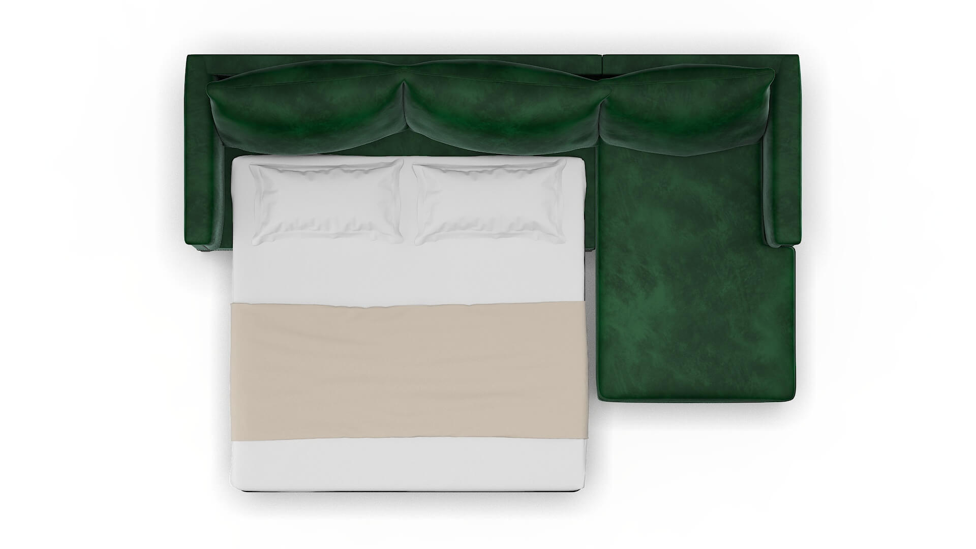 Sofia Royale Evergreen Panel Sleeper Espresso legs 3