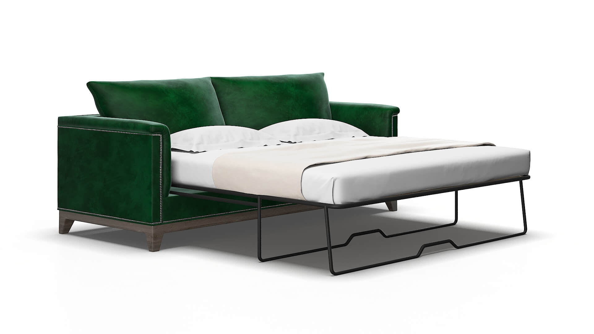 Sofia Royale evergreen Sofa sleeper Espresso Legs  2