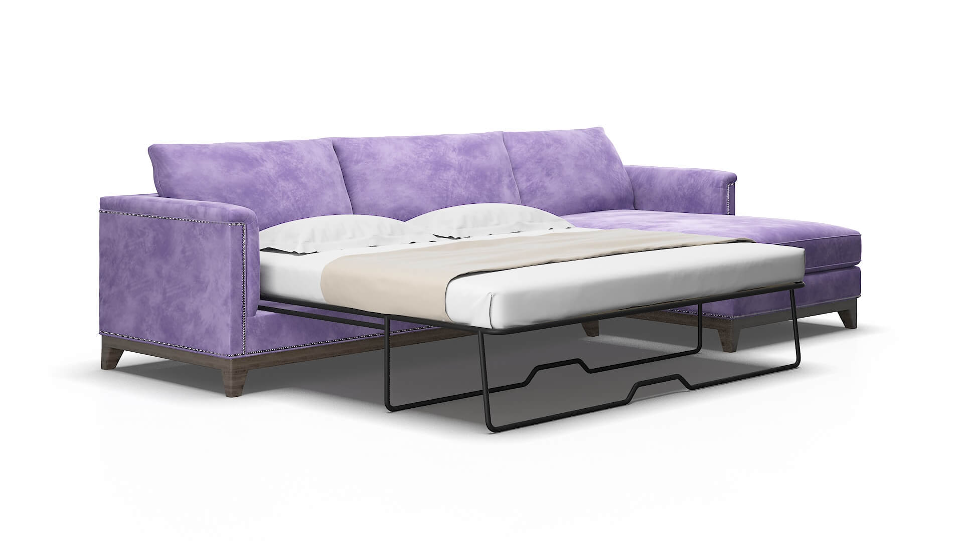 Sofia Royale lavender Panel sleeper Espresso Legs  2