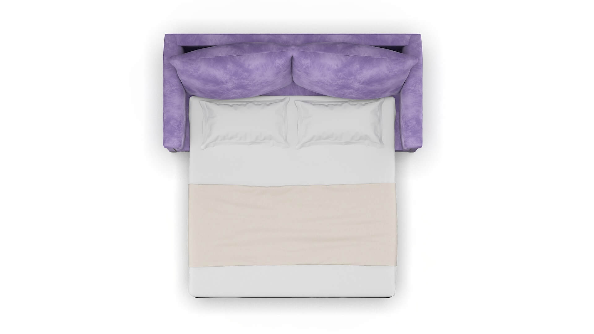 Sofia Royale Lavender Sofa Sleeper Espresso legs 3