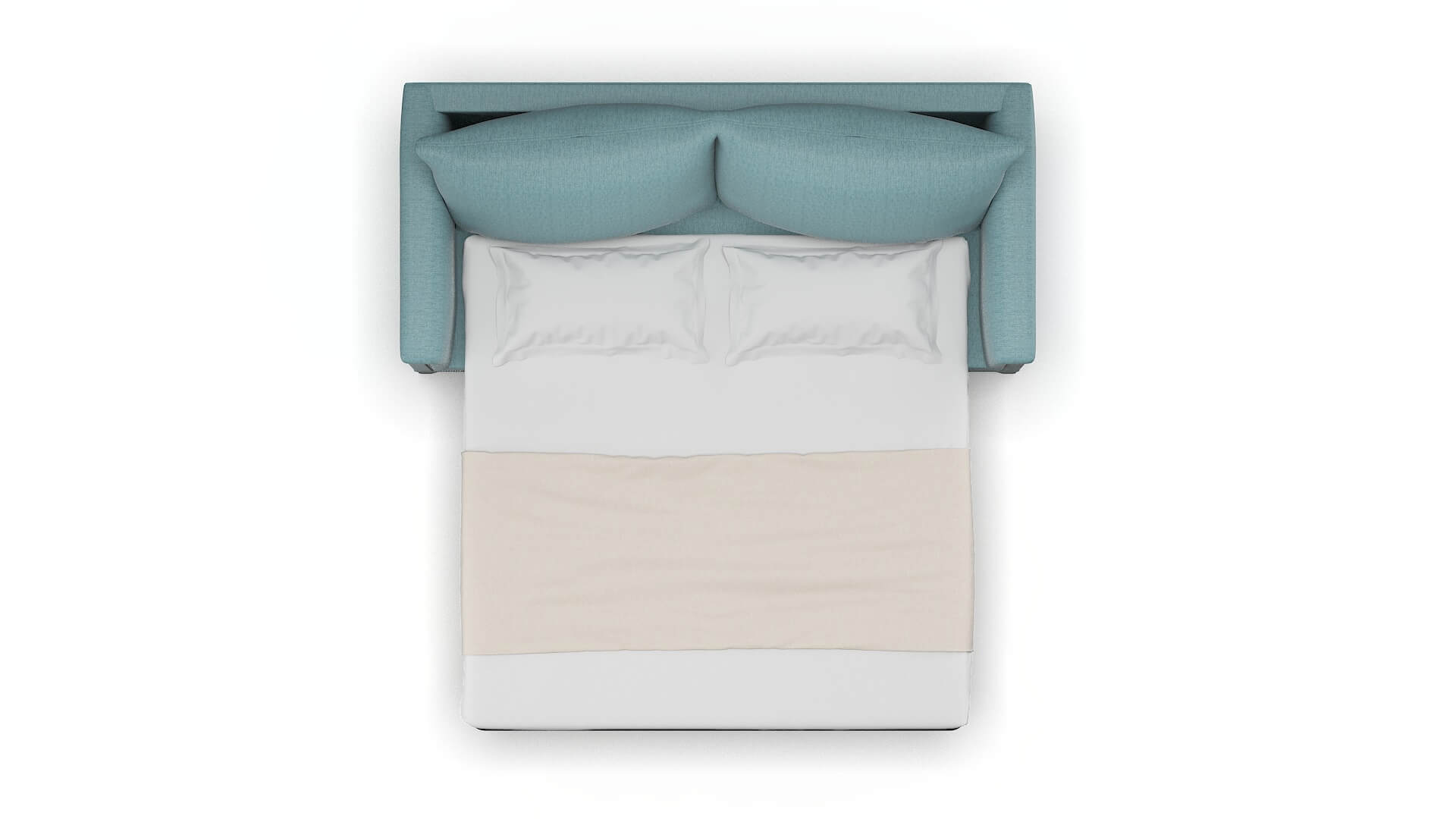 Sofia Sasha Teal Sofa Sleeper Espresso legs 3