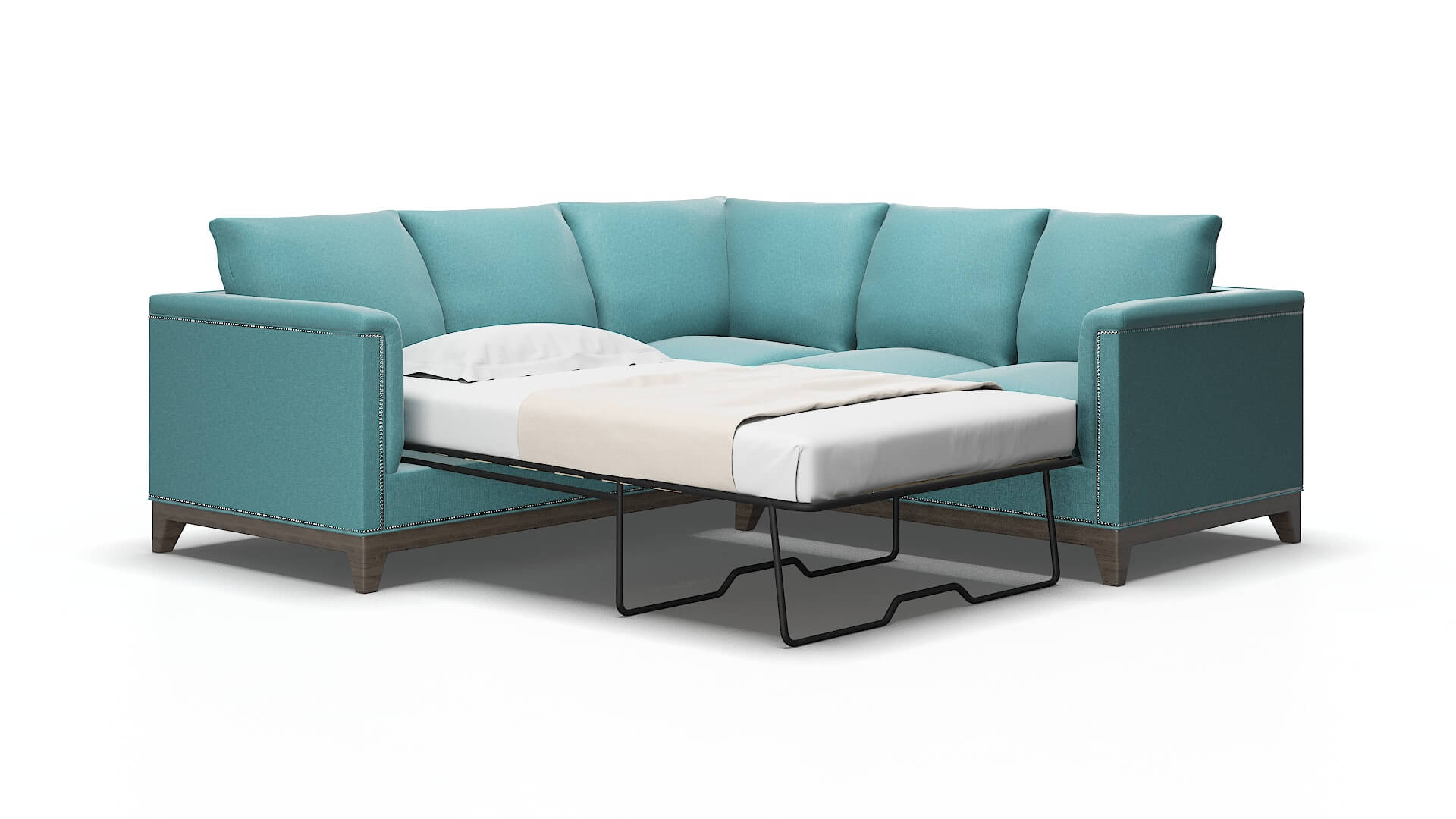 Sofia Simplex aquavita Sectional sleeper Espresso Legs  2
