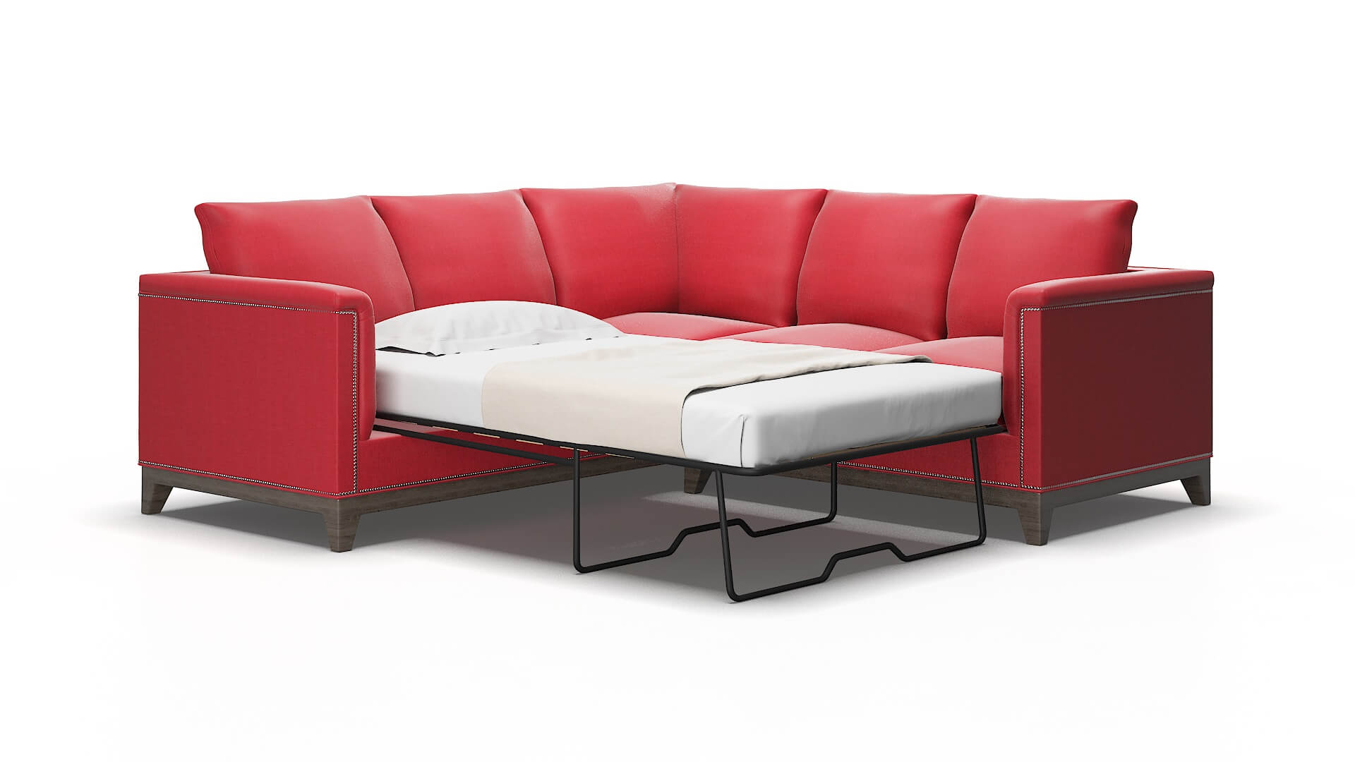 Sofia Sorrento berry Sectional sleeper Espresso Legs  2