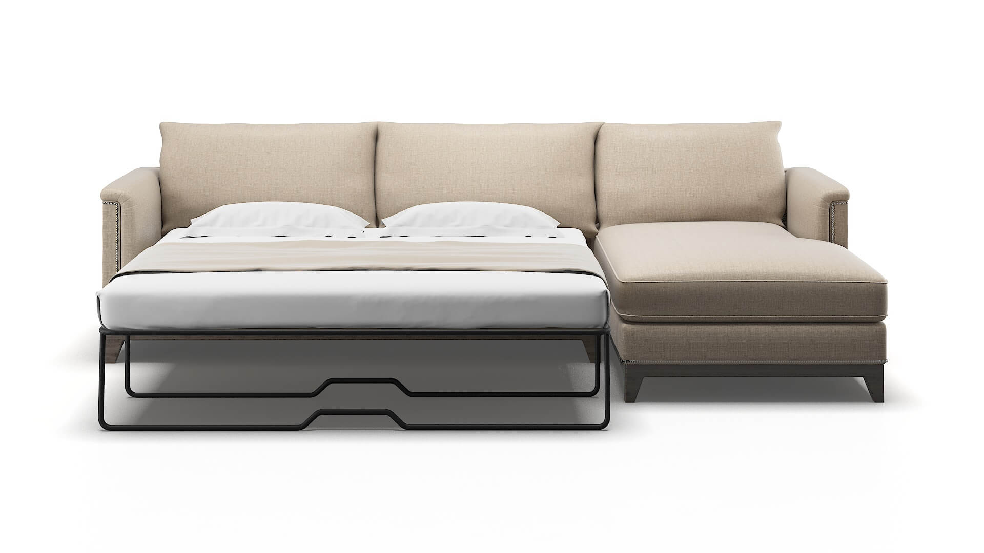 Sofia Sosoftness 74 Panel Sleeper Espresso legs 1