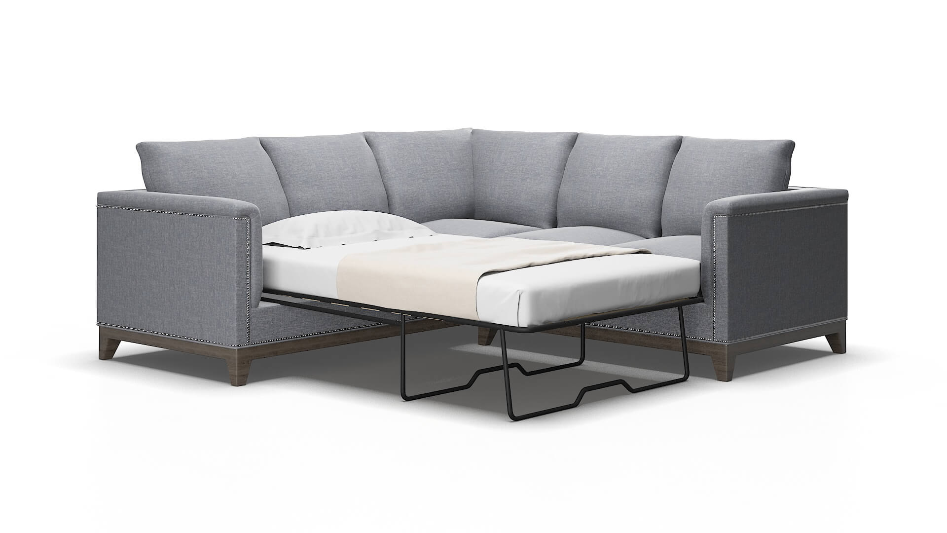 Sofia Venus mist Sectional sleeper Espresso Legs  2