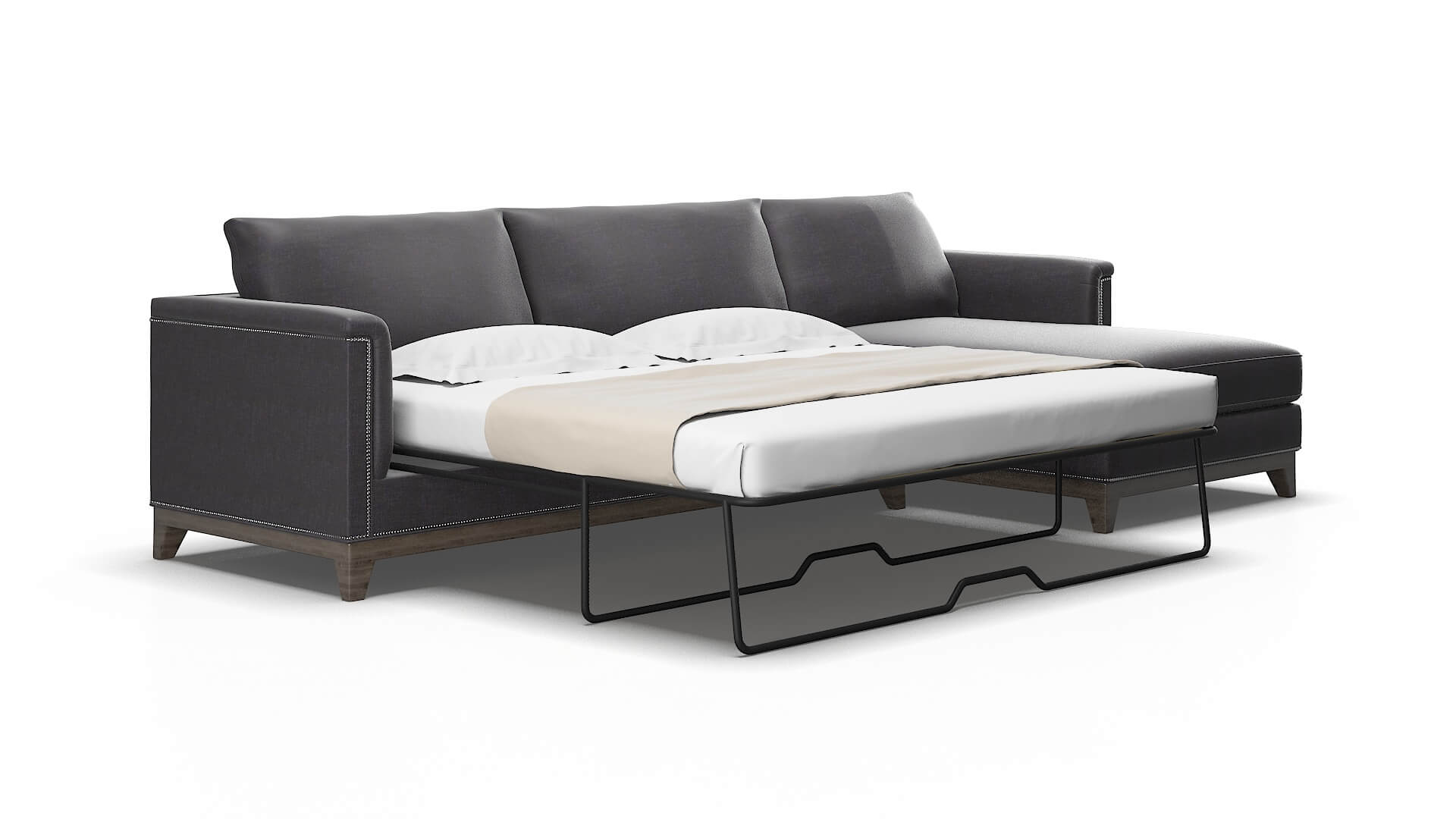 Sofia Venus Onyx Panel Sleeper Espresso legs 2
