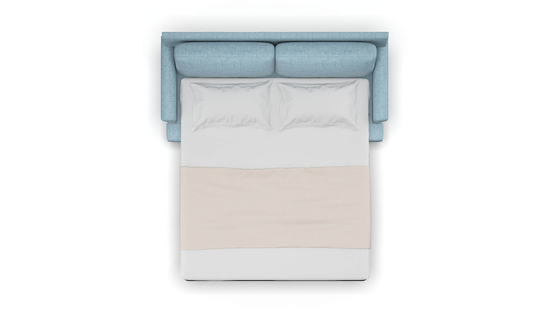 Stockholm Atlas Turquoise Sofa Sleeper Espresso legs 3