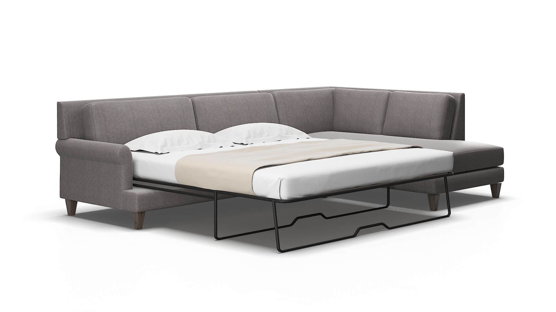 Stockholm Atlas_plz silver Panel sleeper Espresso Legs  2