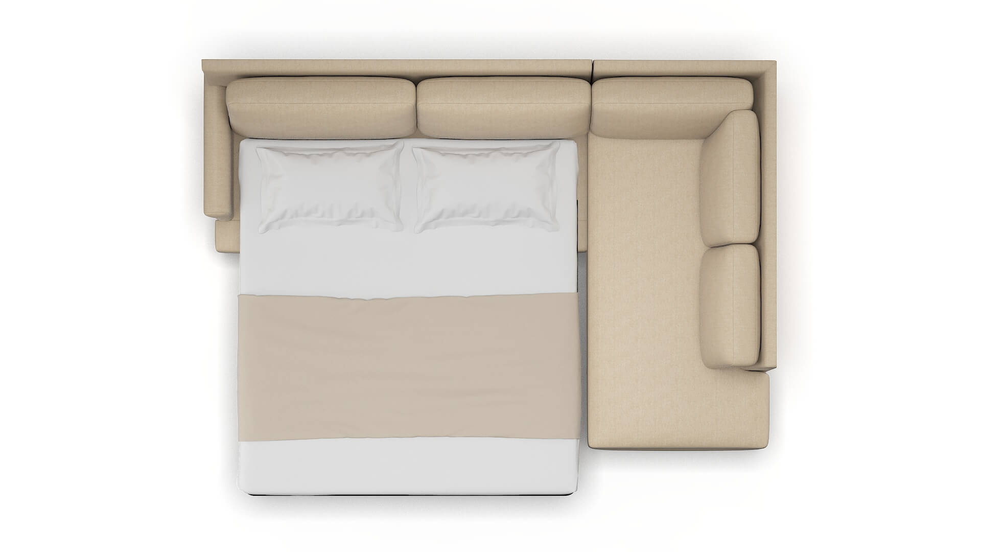 Stockholm Avenger Burlap Panel Sleeper Espresso legs 3