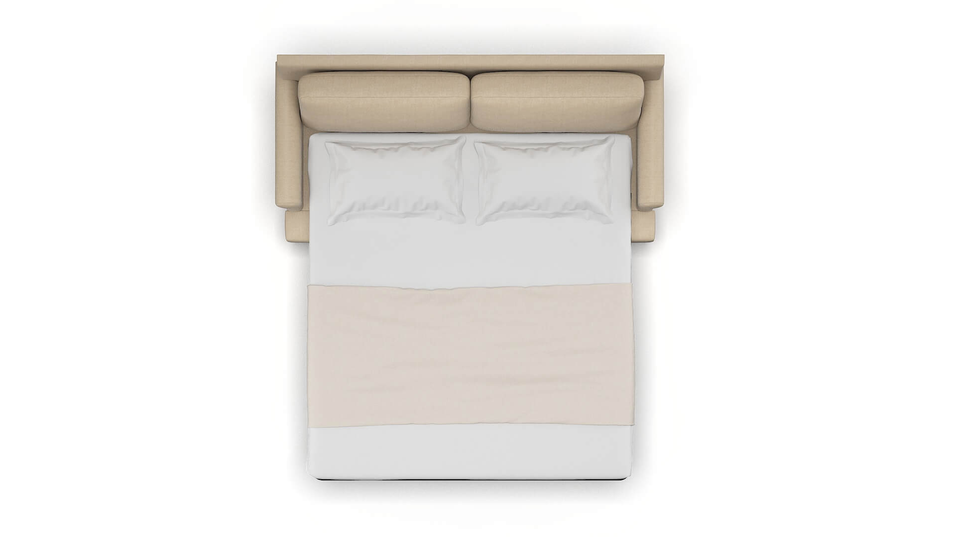 Stockholm Avenger Burlap Sofa Sleeper Espresso legs 3