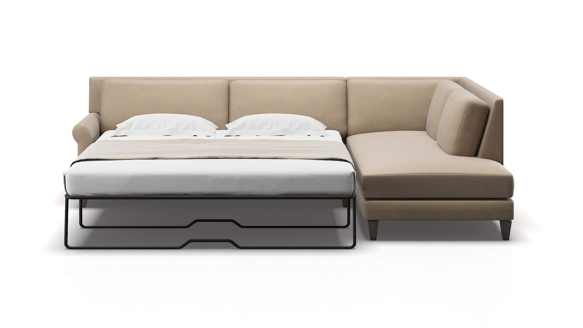 Stockholm Avenger Driftwood Panel Sleeper Espresso legs 1