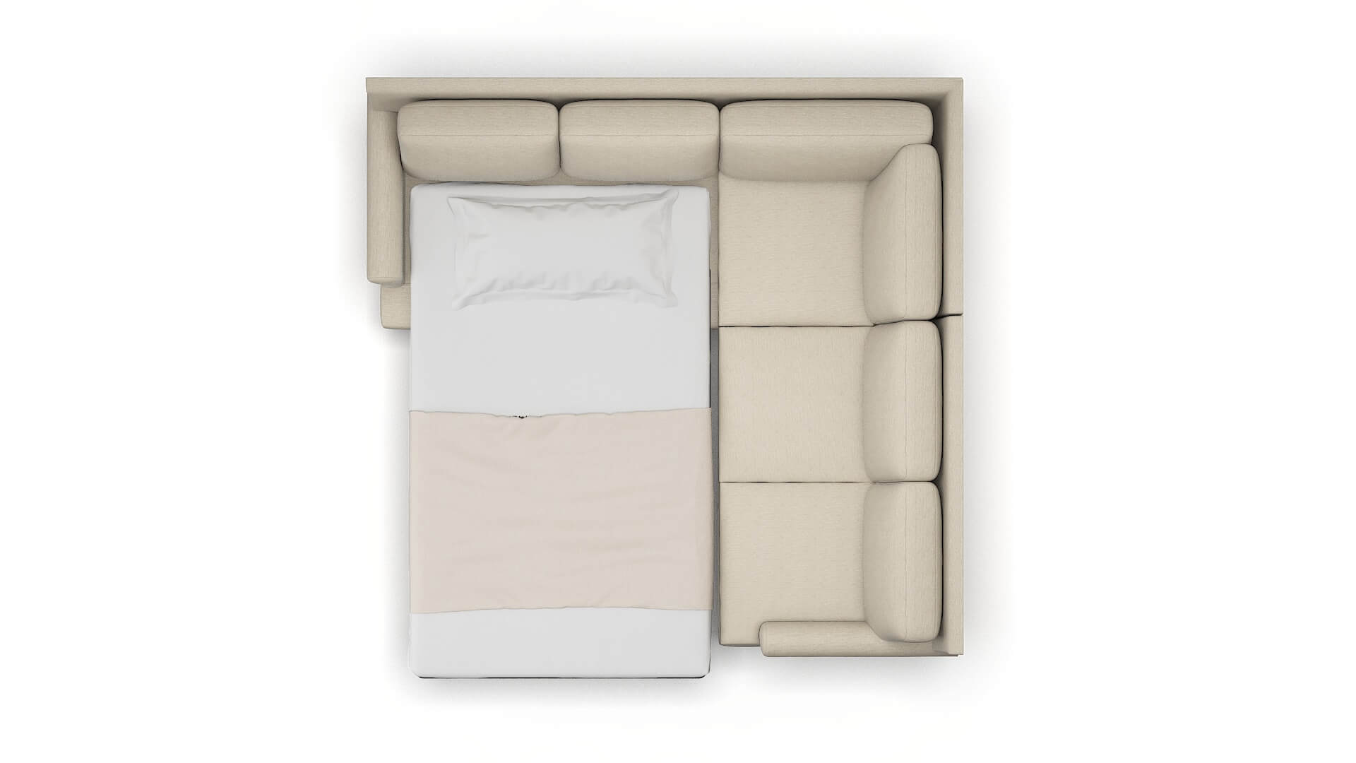 Stockholm Avenger Pumice Sectional Sleeper Espresso legs 3