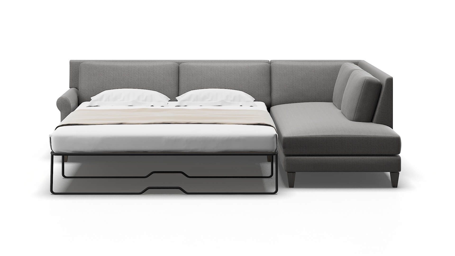 Stockholm Avenger Zinc Panel Sleeper Espresso legs 1