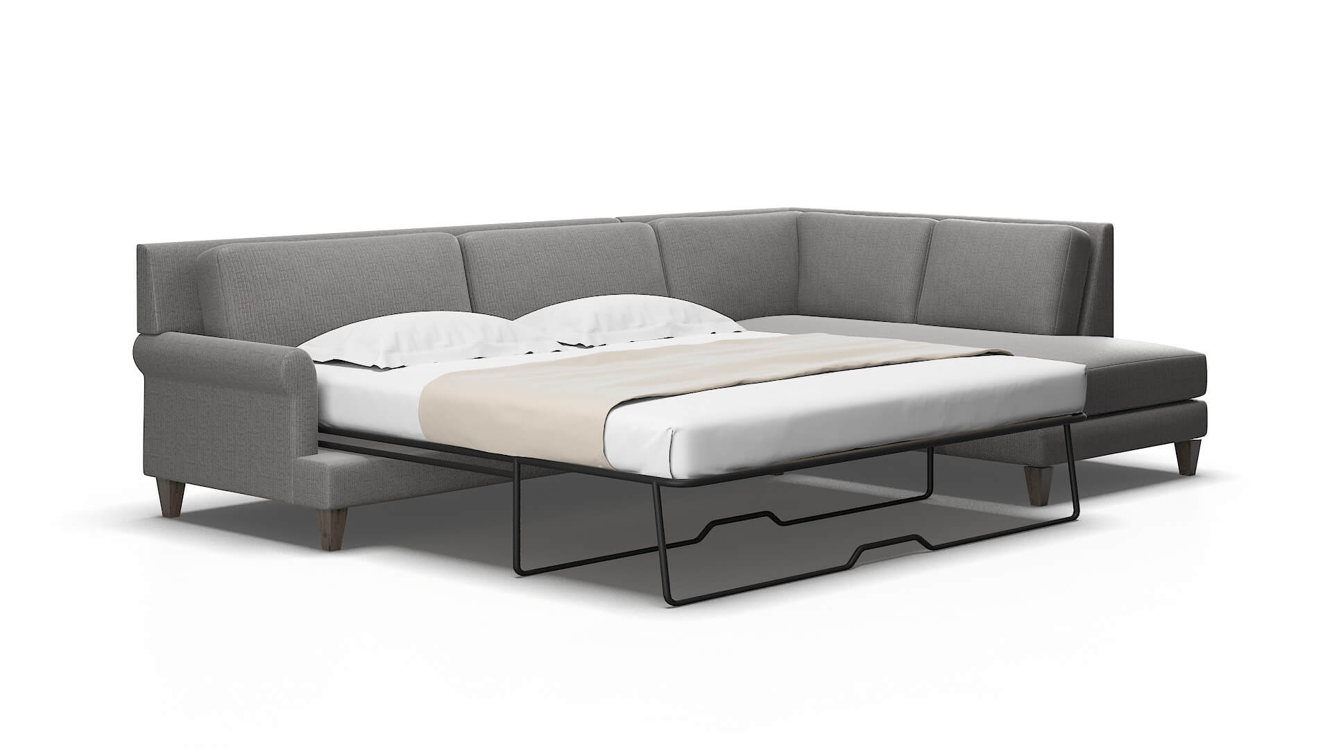 Stockholm Avenger Zinc Panel Sleeper Espresso legs 2