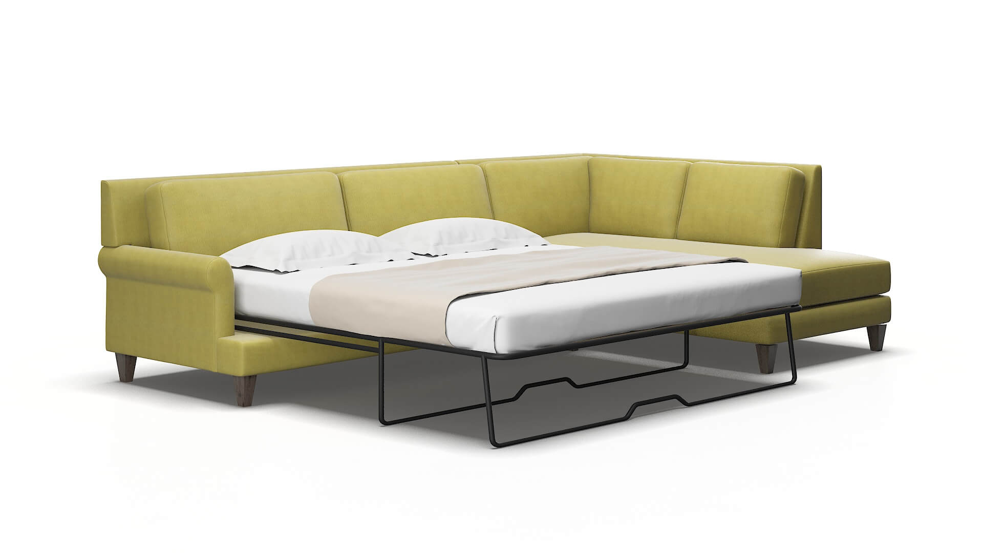 Stockholm Bella apple Panel sleeper Espresso Legs  2