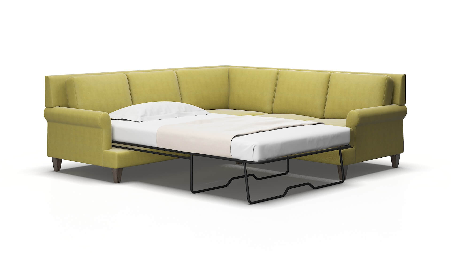 Stockholm Bella apple Sectional sleeper Espresso Legs  2